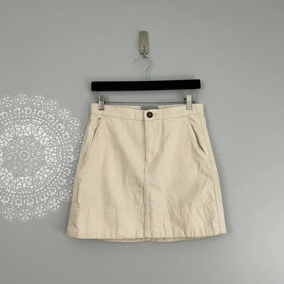 Everlane Dresses & Skirts - Everlane The Canvas Stamp Cotton Mini Skirt in Bone Size 4